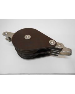 Blok, 2-schijfs, hondsvot, 14 - 16 mm, grote schijf