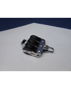 Ronstan Mini blok, 3-schijfs, hondsvot, kogellagers, 4 - 6 mm