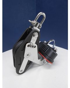 Sprenger Blok, 1-schijfs + klem, hondsvot, kogellagers, draaiwartel, 12 mm