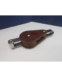 Blok, 1-schijfs, hondsvot, binnenbeslag, 13 - 14 mm