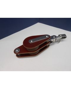 Blok, 2-schijfs, hondsvot, draaiwartel, 12 - 13 mm