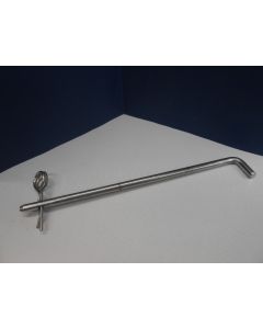 Roerbeslag, Spiegelbeslag, Roerpen 8 mm, 25 cm