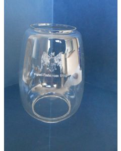 Stormlampglas BAT / Fledermaus 2849, authentiek glas met opschrift 