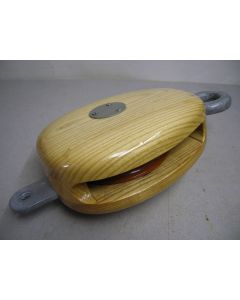 Blok, 1-schijfs, hondsvot, staaldraadblok (ca. 18 mm), Dyneema (ca. 24 - 26 mm), grote schijf, zeer zwaar blok