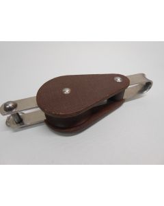 Blok, 1-schijfs, hondsvot, binnenbeslag, 13 - 14 mm