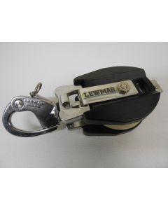 Lewmar Oceanblock nr. 1, Snatchblok, Klapblok, snapsluiting, 14 mm, zwart